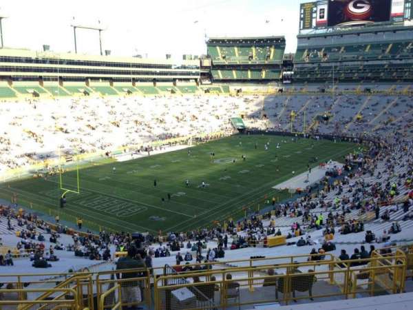 Lambeau Field, bloc: 310, rangée: 9, place: 2