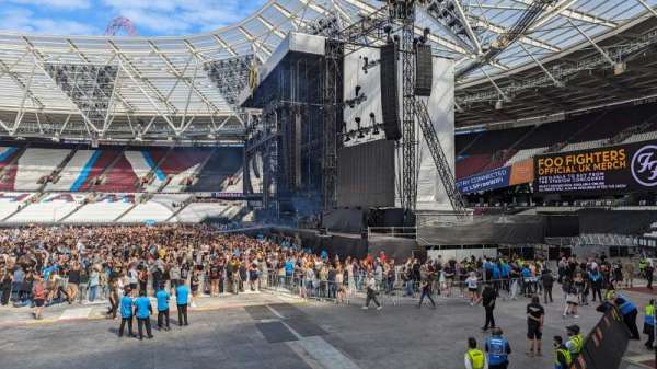 London Stadium, bloc: 112, rangée: 17, place: 205