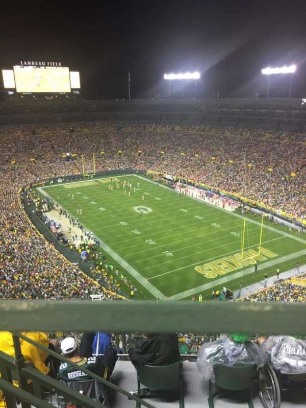 Lambeau Field, bloc: 738s, rangée: 8, place: 8