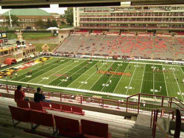SECU Stadium, bloc: 207, rangée: s, place: 25