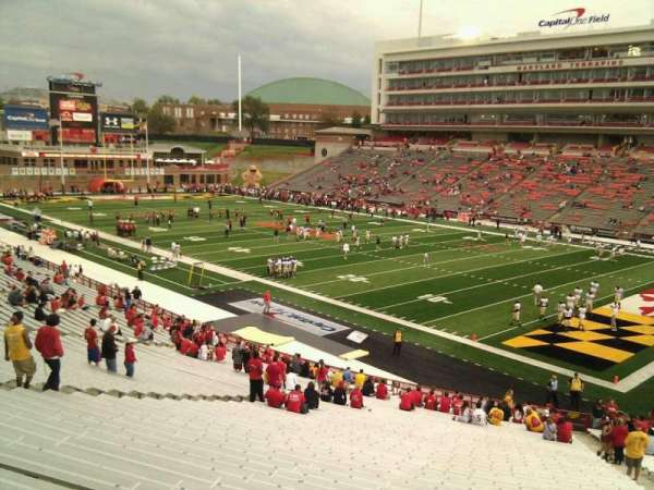 SECU Stadium, bloc: 10, rangée: ss, place: 24