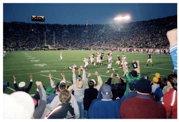 Notre Dame Stadium, bloc: 2, rangée: 9, place: 9