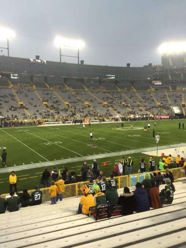 Lambeau Field, bloc: 114, rangée: 18, place: 22