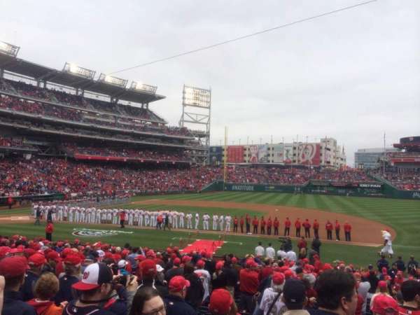 Nationals Park, bloc: 130, rangée: Z, place: 8