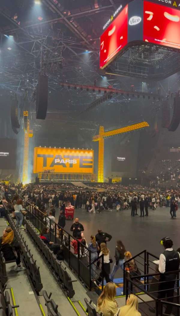 Accor Arena, bloc: gradin s, rangée: 22, place: 16
