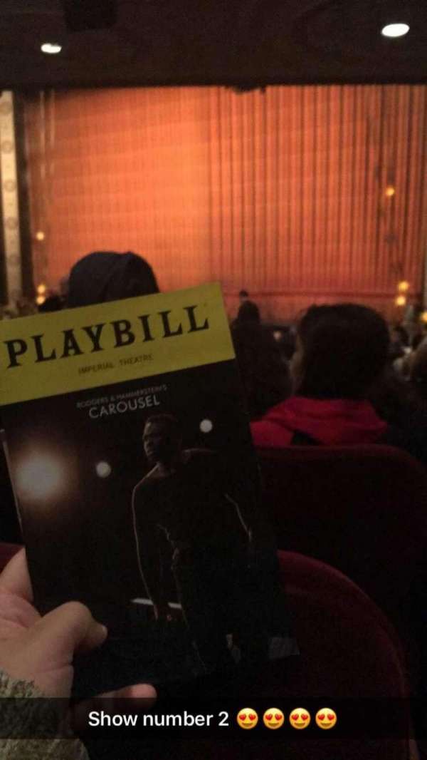 Imperial Theatre, bloc: Orchestra R, rangée: R, place: 20