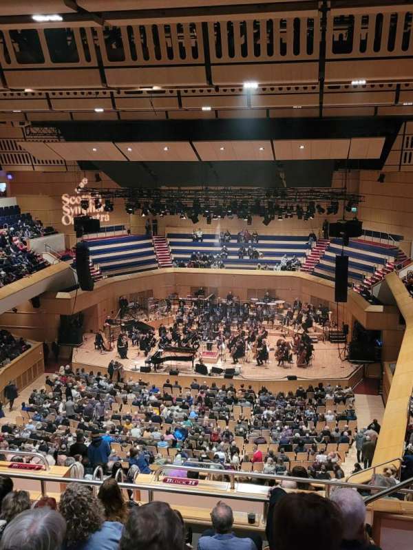 Glasgow Royal Concert Hall, bloc: Upper Circle, rangée: F, place: 1