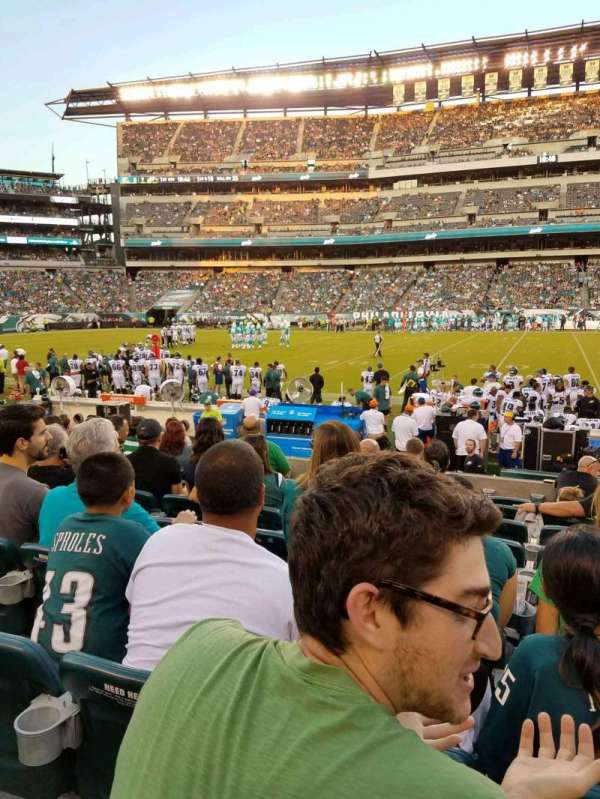 Lincoln Financial Field, bloc: 101, rangée: 7