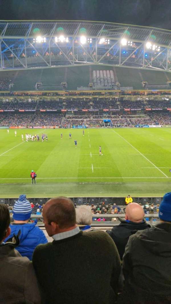 Aviva Stadium, bloc: 306, rangée: D, place: 20