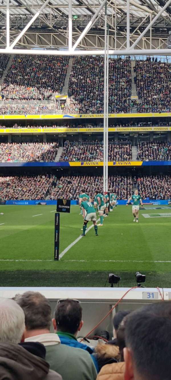 Aviva Stadium, bloc: 121, rangée: F, place: 17