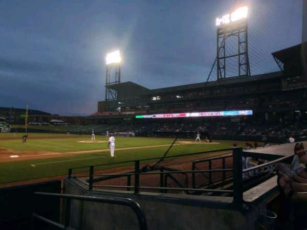 AutoZone Park, bloc: 112, rangée: E, place: 1