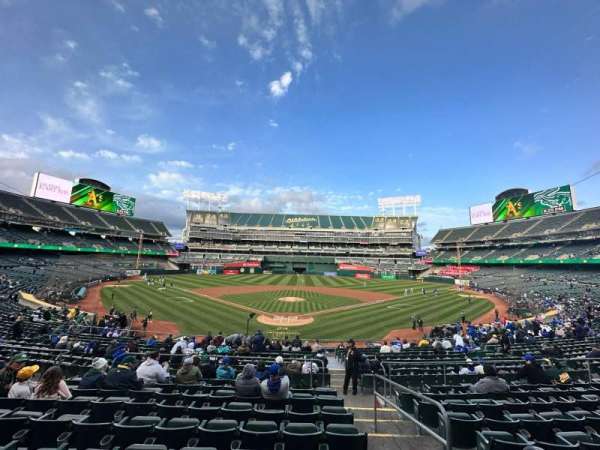 Oakland Coliseum, bloc: 117, rangée: 29, place: 2
