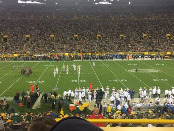 Lambeau Field, bloc: 116, rangée: 35, place: 1