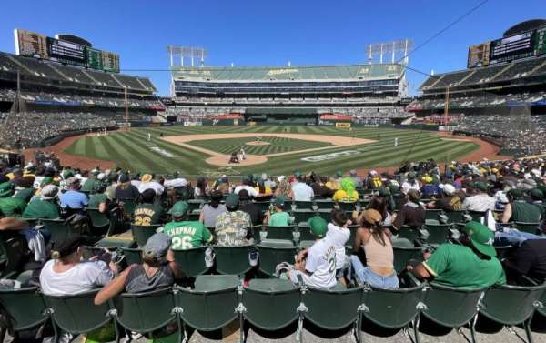 Oakland Coliseum, bloc: 116, rangée: 21, place: 13