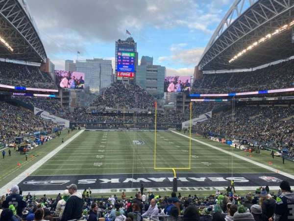 Lumen Field, bloc: 123, rangée: KK, place: 7