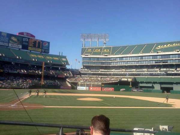 Oakland Coliseum, bloc: 115, rangée: 8, place: 3