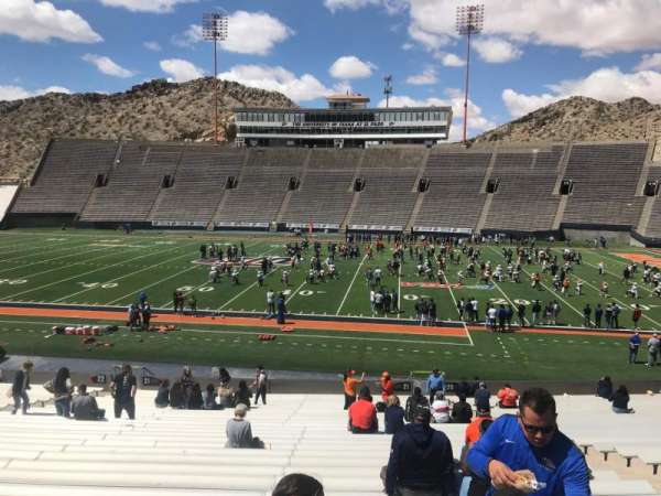 Sun Bowl Stadium, bloc: 21, rangée: 31, place: 5