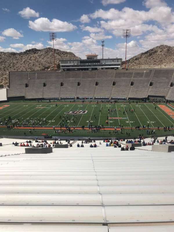 Sun Bowl Stadium, bloc: 21, rangée: 84, place: 20