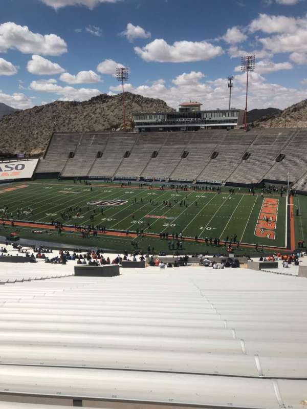 Sun Bowl Stadium, bloc: 19, rangée: 84, place: 21
