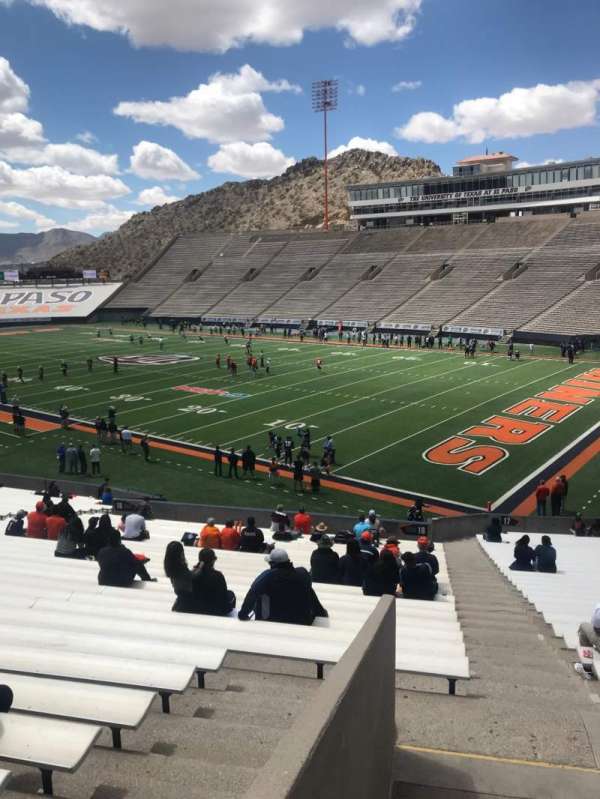 Sun Bowl Stadium, bloc: 18, rangée: 37, place: 34
