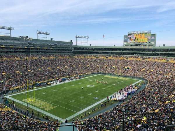 Lambeau Field, bloc: 637S, rangée: 4, place: 1