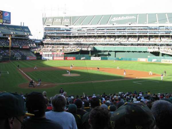 Oakland Coliseum, bloc: 115, rangée: 28, place: 9