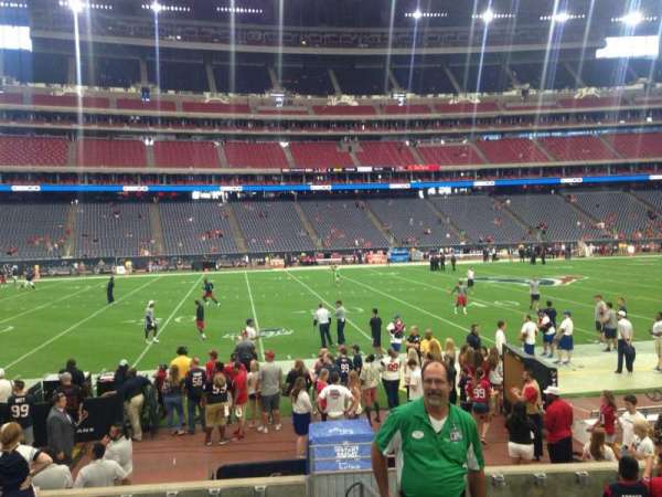 NRG Stadium, bloc: 109, rangée: JJ, place: 1