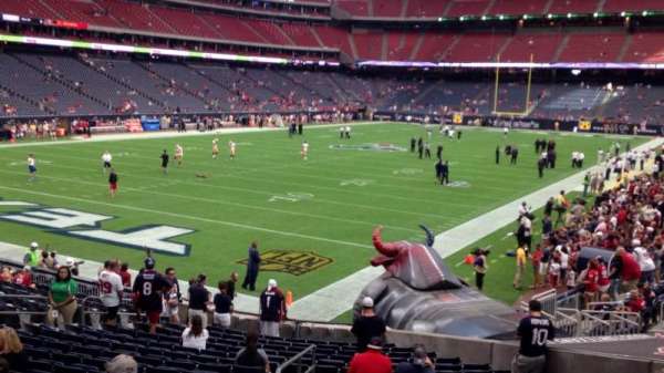 NRG Stadium, bloc: 113, rangée: U, place: 17