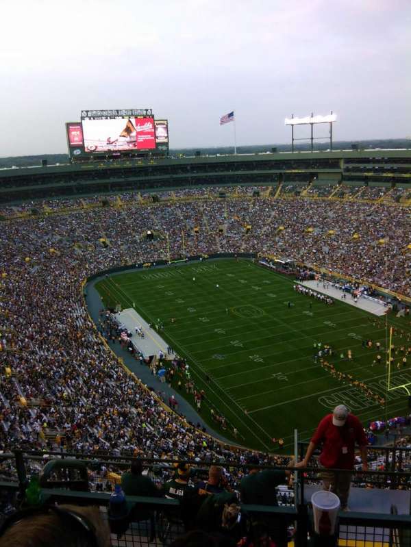 Lambeau Field, bloc: 738S, rangée: 11, place: 11