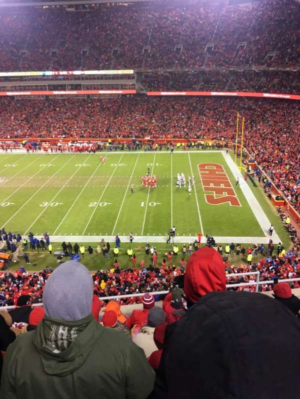 Arrowhead Stadium, bloc: 344, rangée: 7, place: 3
