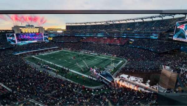Gillette Stadium, bloc: 303, rangée: 1, place: 2