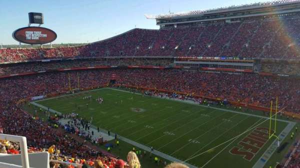 Arrowhead Stadium, bloc: 341, rangée: 17, place: 21