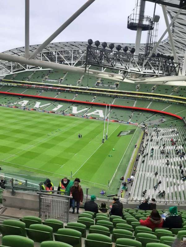Aviva Stadium, bloc: 521, rangée: R, place: 11
