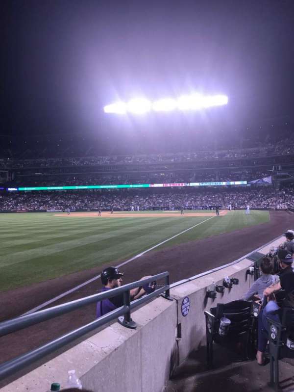 Coors Field, bloc: 149, rangée: 6, place: 4