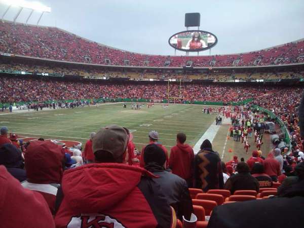 Arrowhead Stadium, bloc: 126, rangée: 25, place: 12