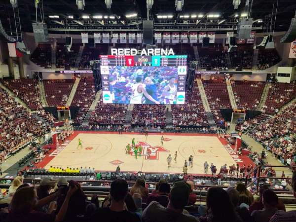 Reed Arena, bloc: 221, rangée: J, place: 4