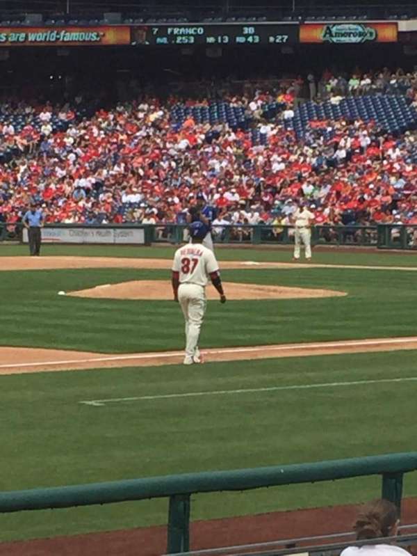 Citizens Bank Park, bloc: 133, rangée: 10, place: 2