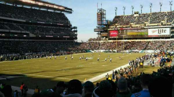 Lincoln Financial Field, bloc: 115, rangée: 21, place: 17