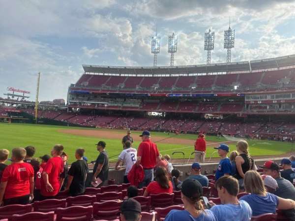 Great American Ball Park, bloc: 111, rangée: G, place: 9