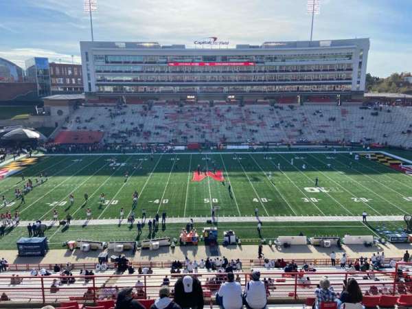 SECU Stadium, bloc: 206, rangée: S, place: 2