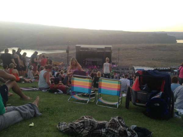Gorge Amphitheatre, bloc: GA, rangée: Lawn
