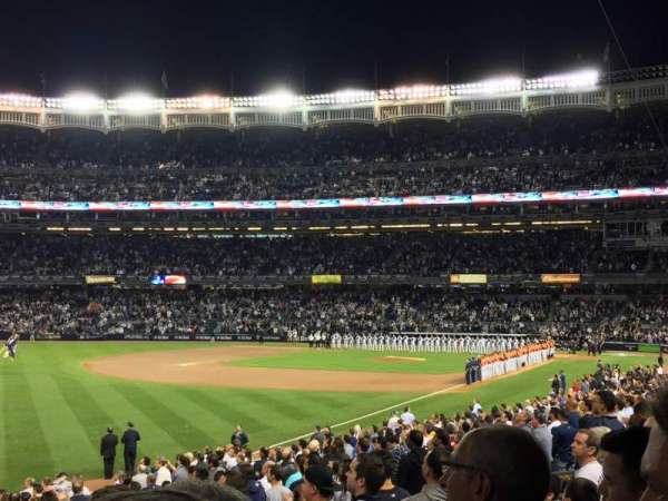Yankee Stadium, bloc: 130, rangée: 25, place: 1