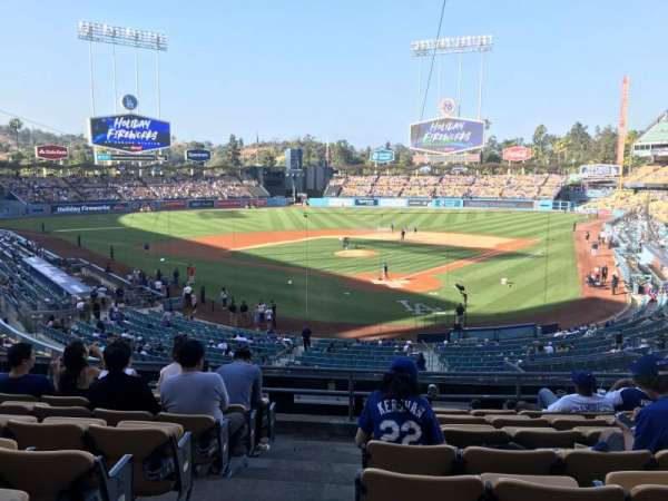 Dodger Stadium, bloc: 105LG, rangée: H, place: 1